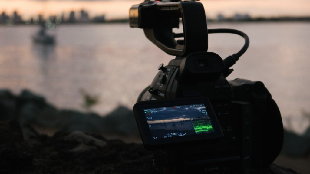 pexels-photo-2962085 Capture stunning waterfront landscapes with a professional video camera at sunset, perfect for beautiful sunset videos.